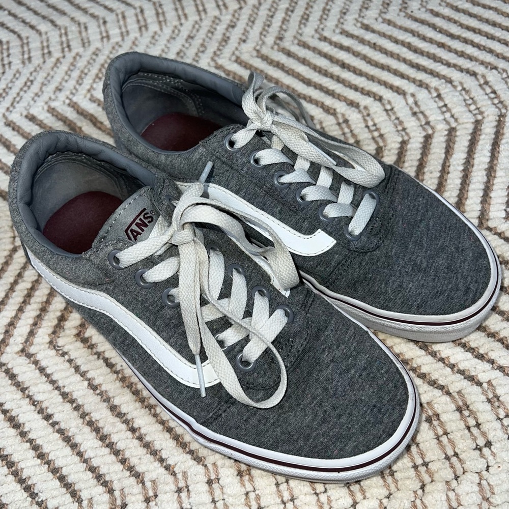 Vans Gray and White Women's Sneakers Size 7